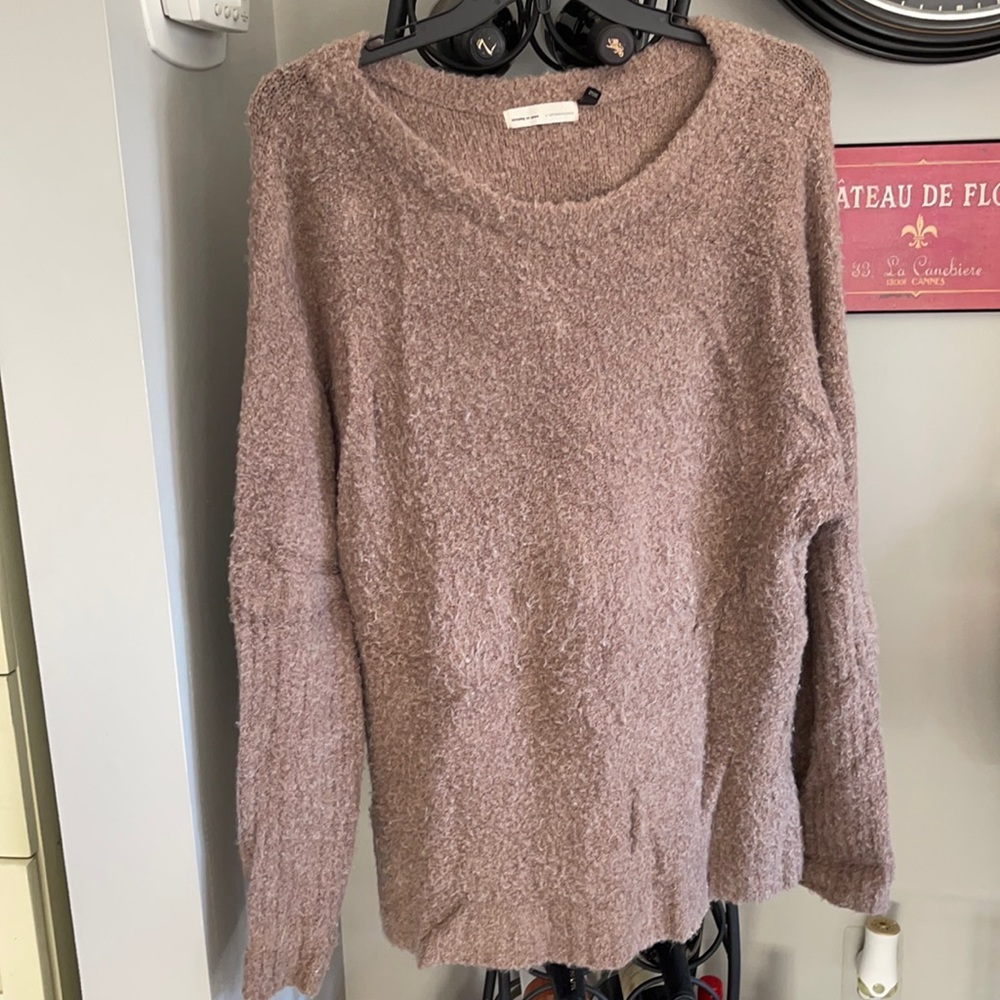 Long comfy light plum Anthropologie sweater Size XL